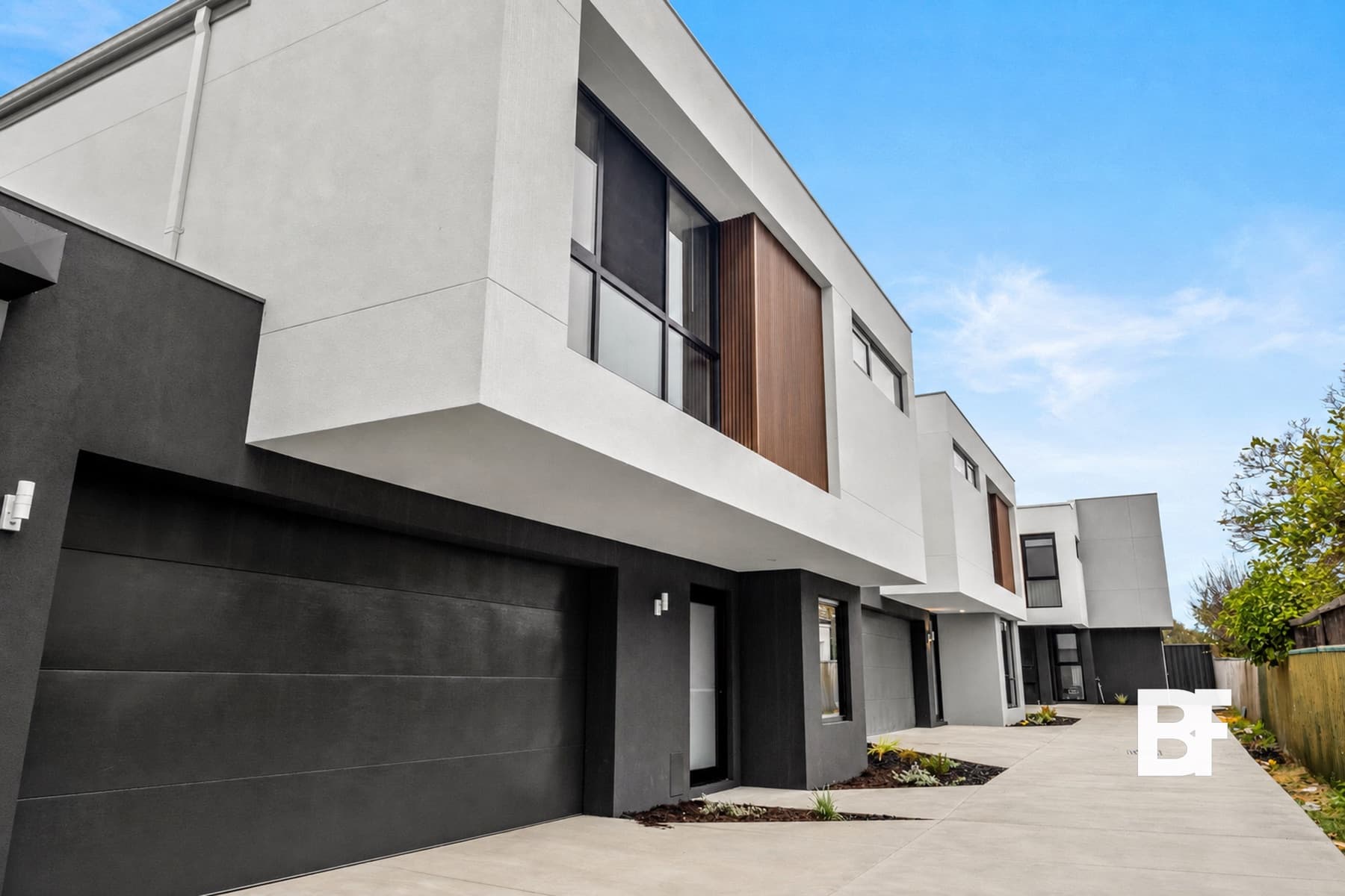 Modern residential frontage and driveway photographed by BASEFORM